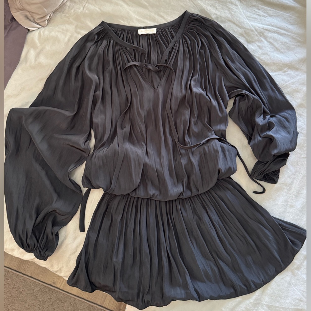 Ramy Brook Long Sleeve Dress in Charcoal Gray